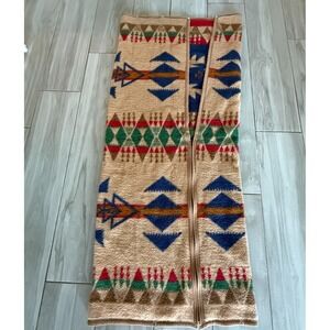 Biederlack‎ Southwest Aztec Long Cuddle Wrap Zipper Snaps Wearable Wrap USA